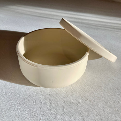 Silicone Baby Bowl with Lid - Beach Sand - Baby Fox 