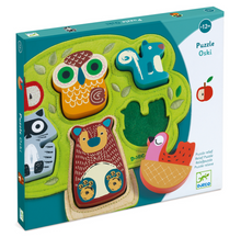 Load image into Gallery viewer, Oski Wooden and Felt Puzzle - Baby Fox 
